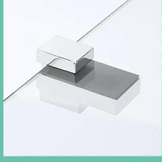 Jepitan kaca rak kleman 18mm chrome klem shelf ambalan kaca rak.
