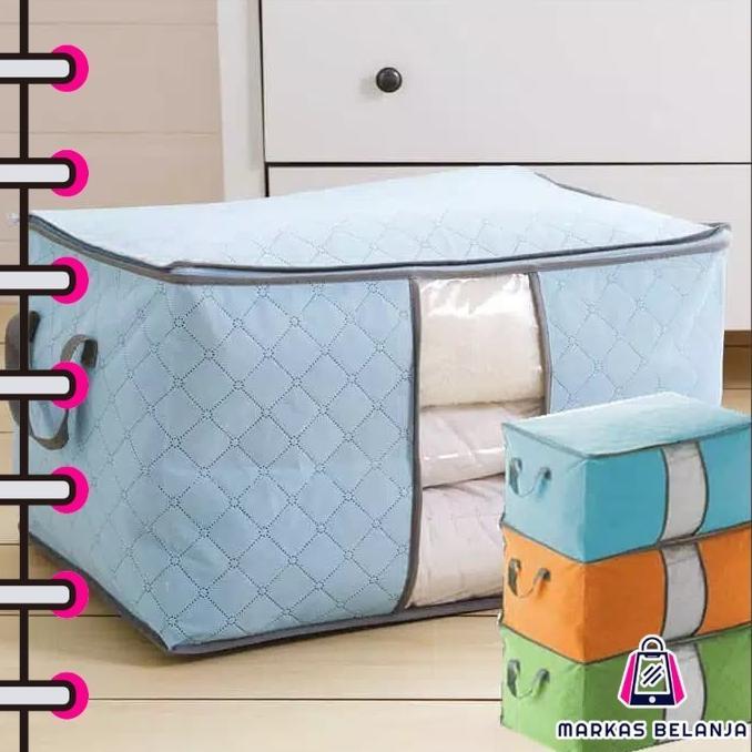 recommended hl0037 bamboo storage box tempat penyimpanan baju organizer model tidur y1031