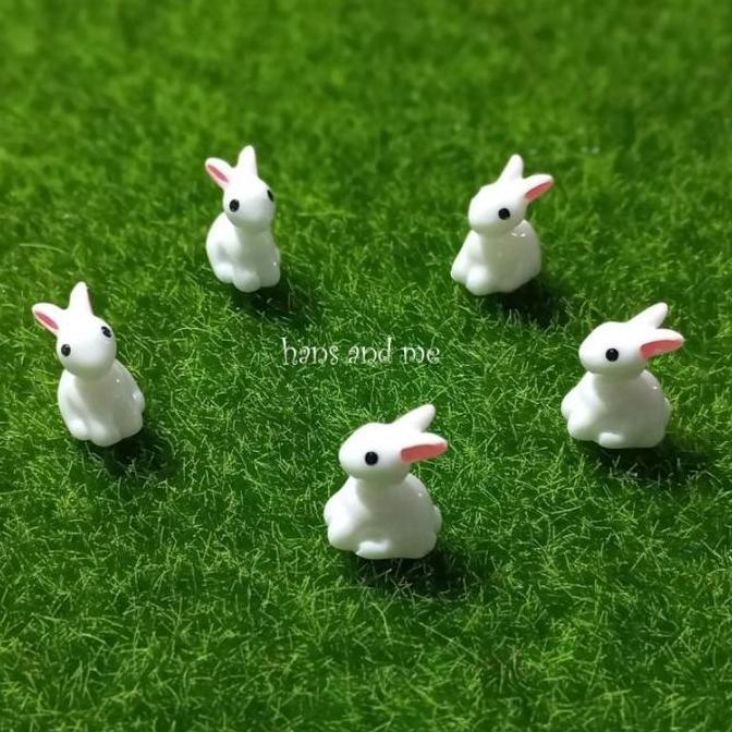 Kelinci Miniatur Maket Miniatur Resin Kelinci Mini Hiasan Paskah