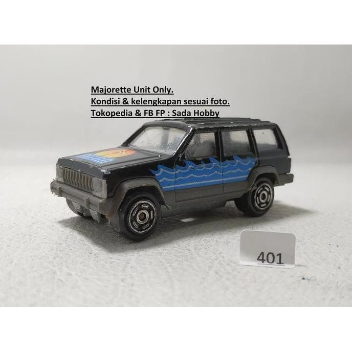 MAJORETTE JEEP CHEROKEE BEACH HITAM UNIT ONLY MINUS CADATOYS