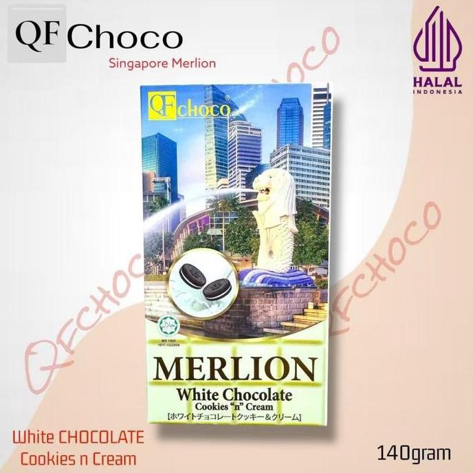 Cokelat Bar QFChoco Singapore Merlion HALAL 140gram