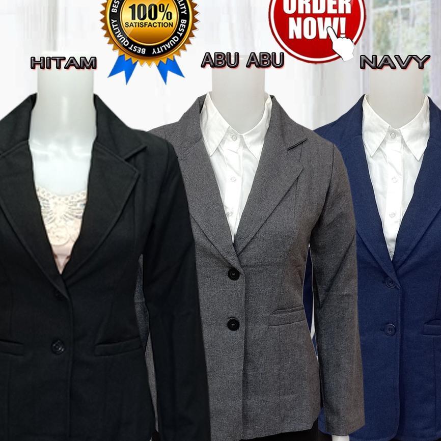 Blezer Kerja Wanita Formal Kantor Wanita Premium Atasan Jas Blazer Cewek Kantor Model Slimfit Kancin