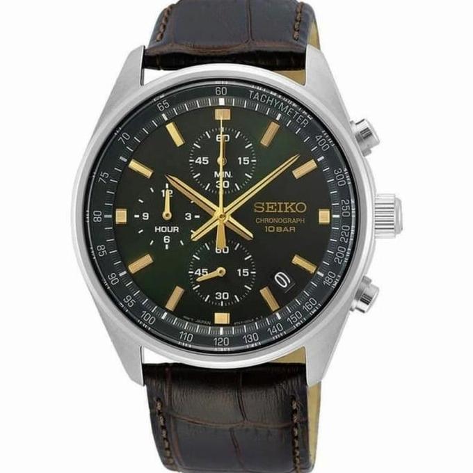 Jam Tangan Seiko Chronograph SSB385P1 Quartz Movement WR 100 M Ssb385p