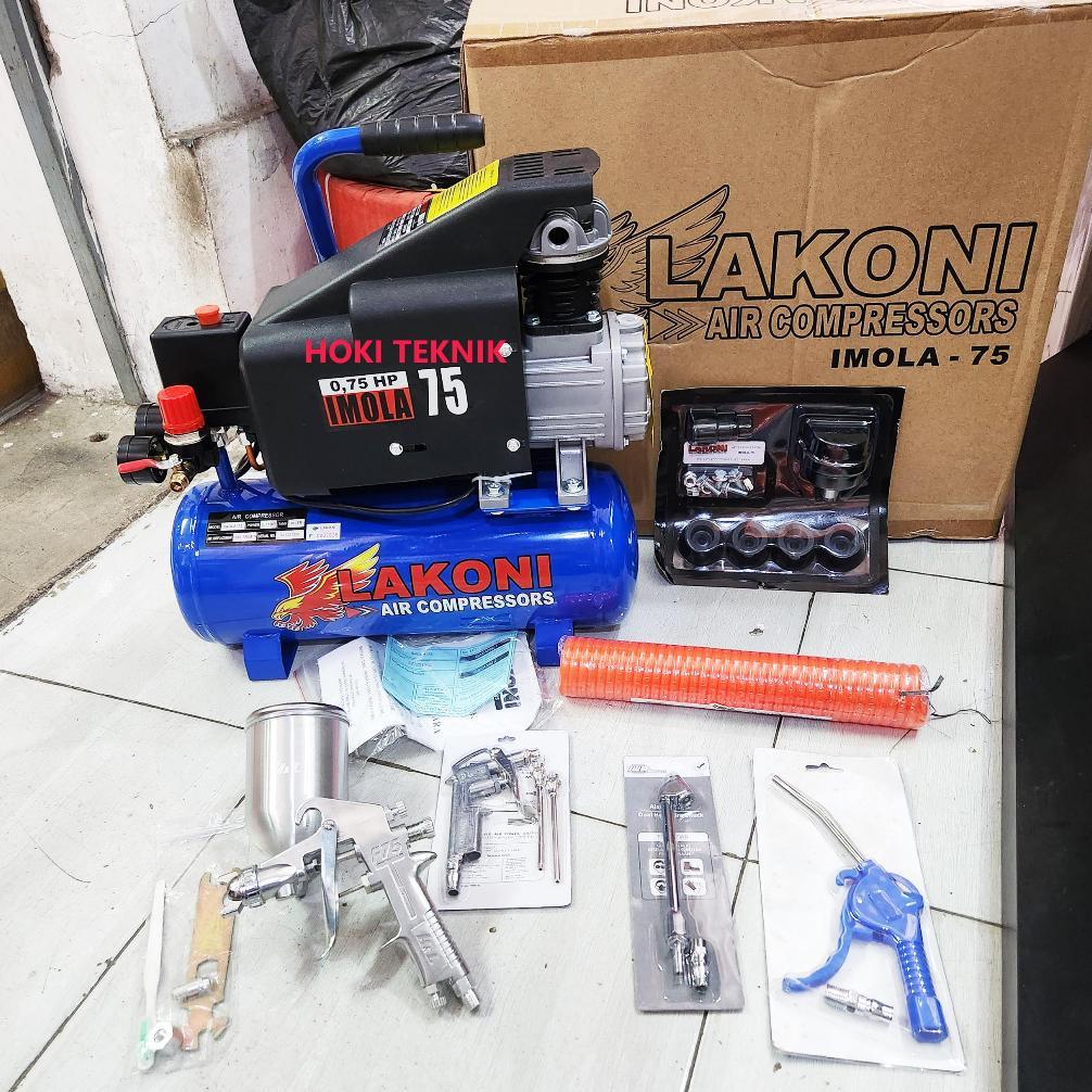 NEW Paket Kompresor Lakoni Imola 75 Spraygun Pengecatan [terbaik][terlaris]