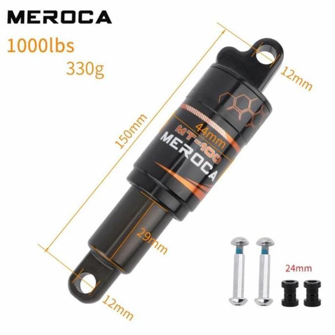 Meroca Rear Shock 150mm Rearshock Oil Spring 150 mm Sepeda MTB