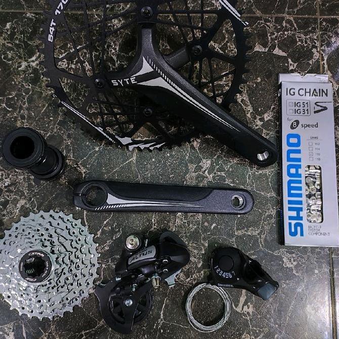 Groupset Shimano 7 8 9 Speed Altus M310 Cassette with Crankset HT ll Single Speed Original Sepeda Li