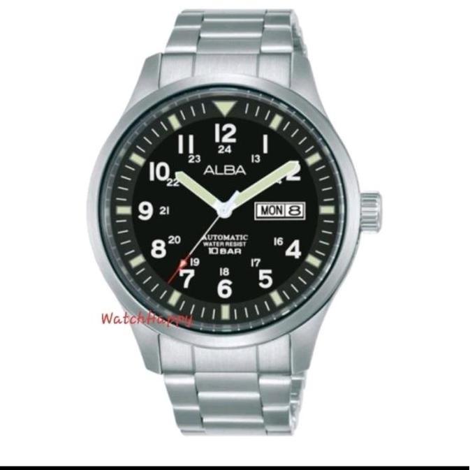 WatchHappy Jam Tangan ALBA AL4213X1 Automatic Black dials AL4213 Santai Tahan air Bercahaya