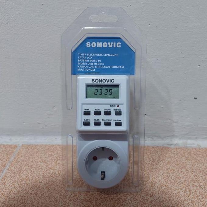 Stop Kontak Timer Listrik Digital Sonovic Stopkontak Otomatis Timer