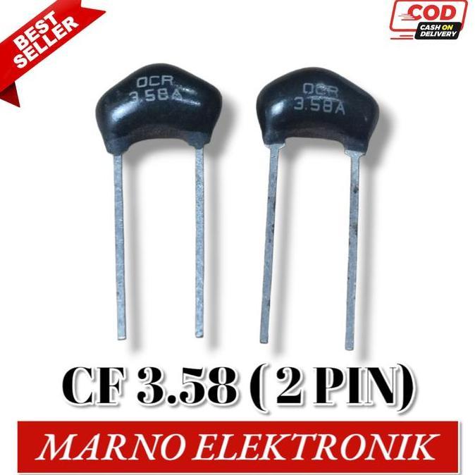 CERAMIC FILTER CF 3.58 3,58 3.58MHZ 3,58MHZ 2 PIN 2 KAKI KERAMIK ORI A2162