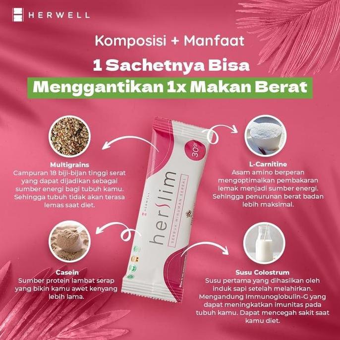Muskel- Herslim Herwell Susu Diet 1 Box 20 Sachet