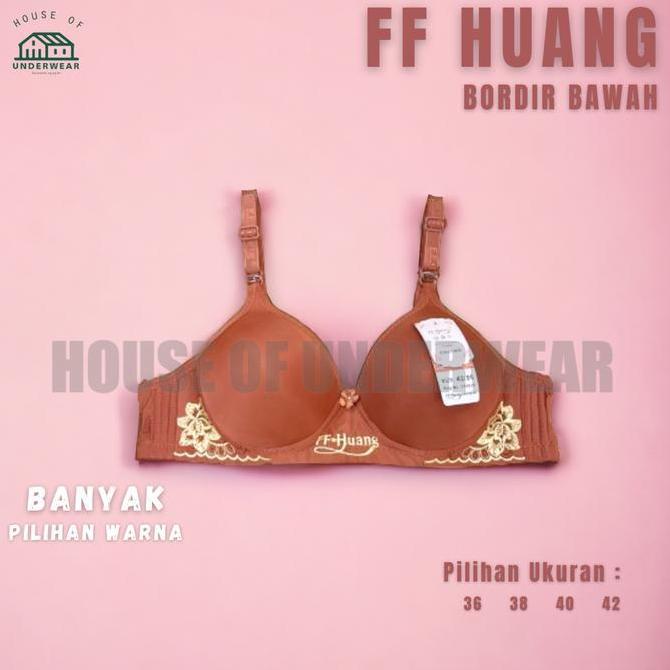 Miez- Obral 6 Pcs Bh Bordir Ff Huang Dan Meh Rna Random Bordir Bah/Polos Nita Bra Desa Katun Cewek T