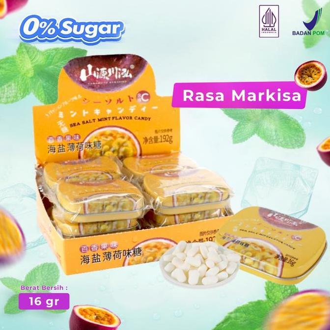 Yamamoto Kawahiro Permen Mint Bebas Gula +Vit C Dan Sea Salt Halal Bpom Candy Food Snacks Camilan Im