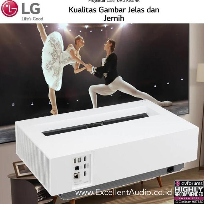 Lg Hu715 Hu715Q Cinebeam Ultra Short Throw 4K Laser Projector