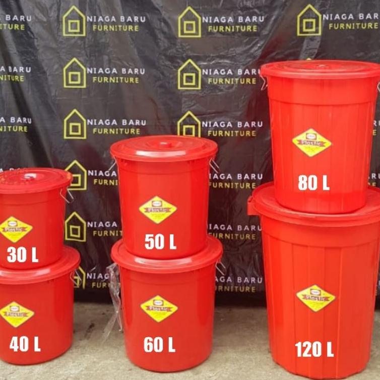 (Khusus Gojek) Ember Plastik Shinpo Besar Jumbo Tutup