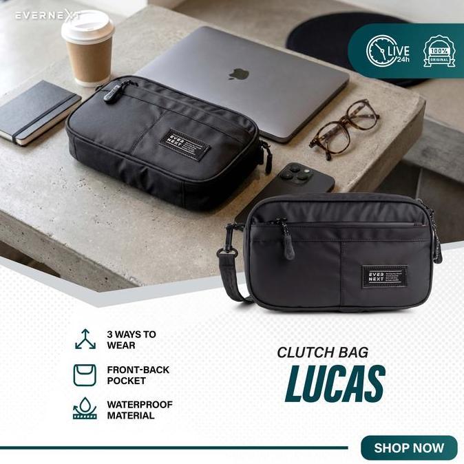 EVERNEXT - Clutch Bag Pria Wanita Waterproof Tas Tangan Pria Hand Bag Lucas Pria