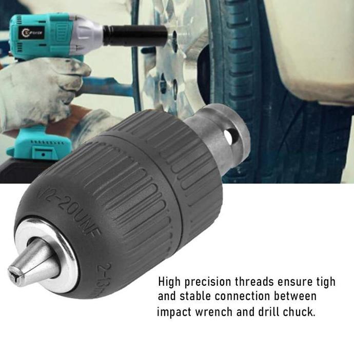 Adaptor Impact Wrench 13Mm Keyless - Sambungan Kepala Bor Impact 1/2" - Adaptor Bor Impact Wrench + 