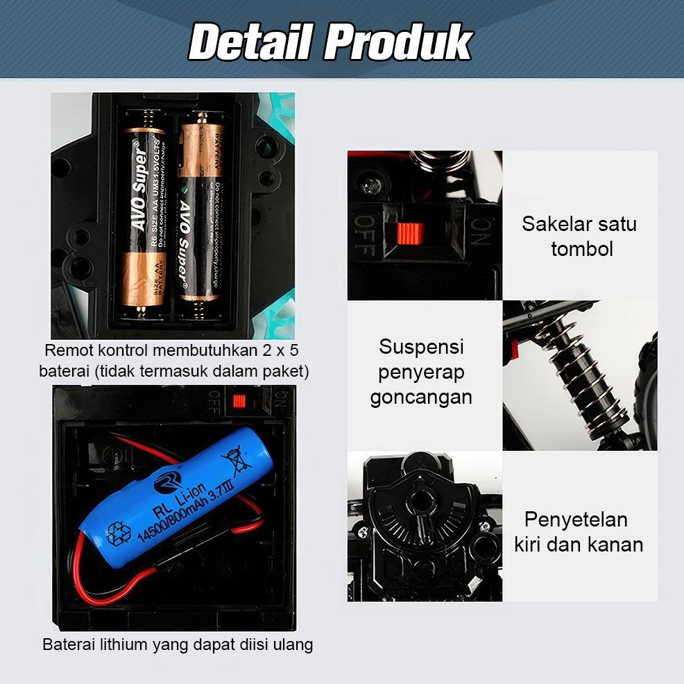 BESTPROMO WETECH MOBIL REMOTE CONTROL ALLOY OFFROAD DENGAN FITUR SEMPROTAN AIR MOBIL PANJAT UNTUK SE