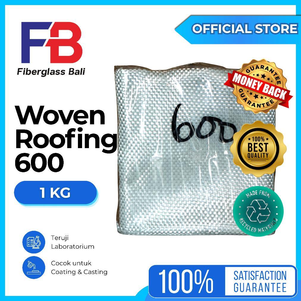 NEW Woven Roving 600 / Serat Fiberglass Anyaman Kotak / Kain Serat Fiber Roving 1 KG [terbaik][terla