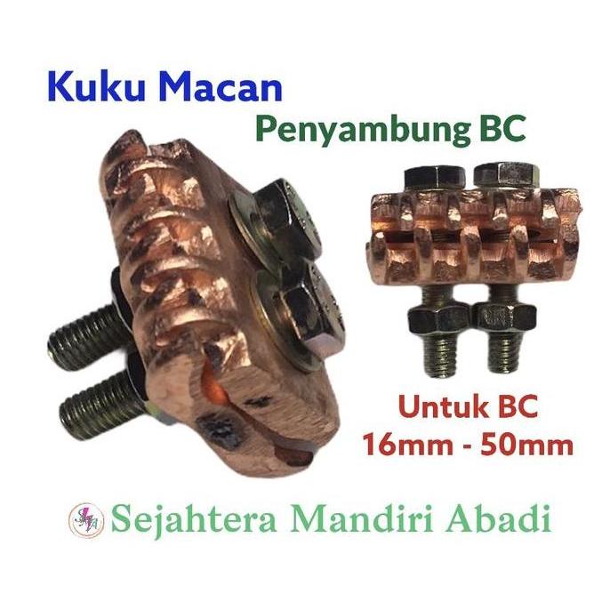 Ready Kuku Macan BC 50mm Penyambung BC Bare Copper 16mm - 50mm