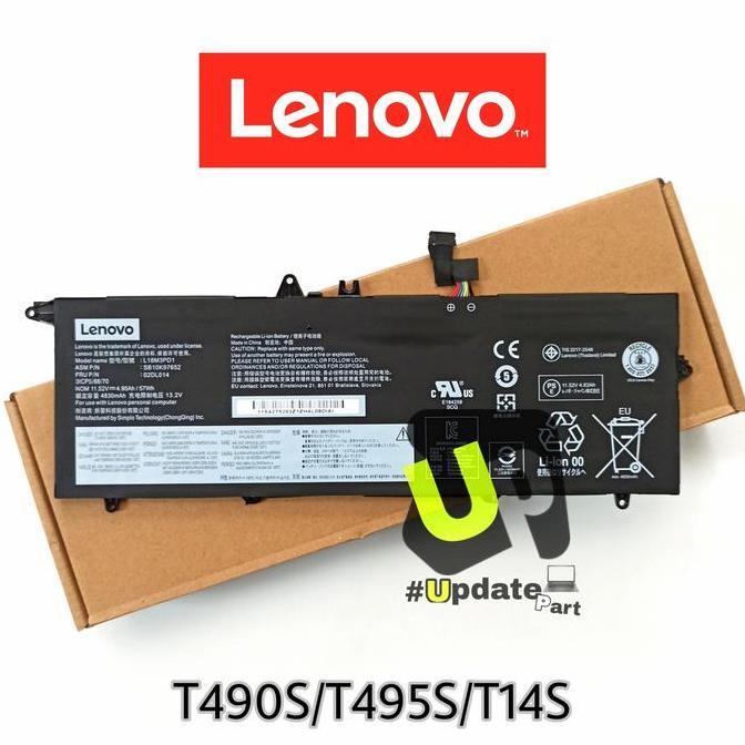 Baterai Lenovo Thinkpad T490S T495S T14S L18C3Pd1 L18M3Pd1 L18L3Pd1