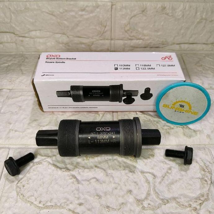 BB Kotak Bearing 113 OXO As Tengah Bottom Bracket 113mm Crank Gir Sepeda Fixie MTB Federal murah
