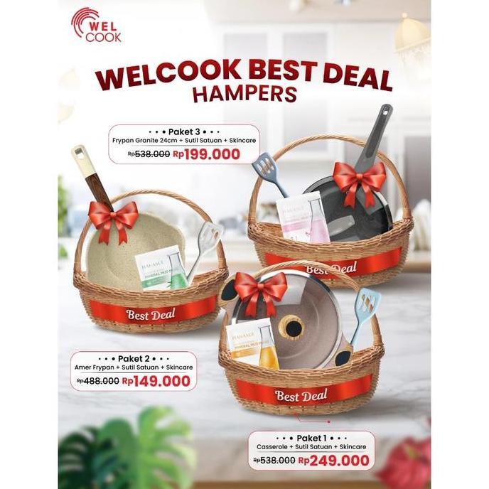 Welcook | Hampers 3 Paket Panci Antilengket