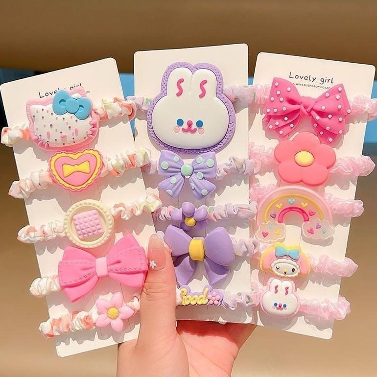 NEW SET IKAT RAMBUT SCRUNCHIE ANAK / KUNCIRAN SCRUNCHIE ANAK / IKAT RAMBUT AAK 1 SET ISI 5PCS