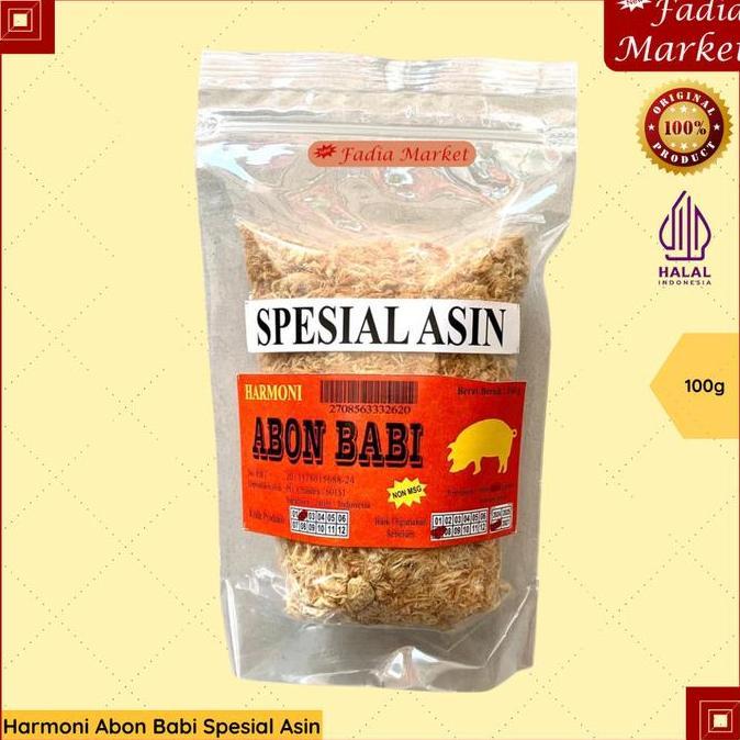 Harmoni Abon Babi Spesial Asin 100G | Pork Floss Gurih | Abon Babi Non Halal