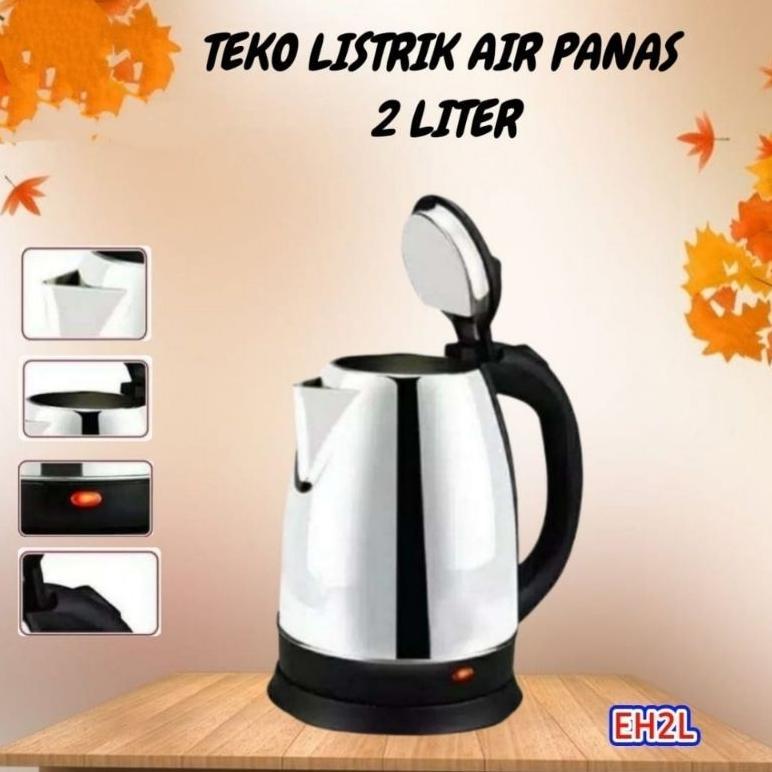 TERBARU Teko Listrik Watt Kecil-Teko Listrik 2 liter stainlees-Anti karat - Low watt