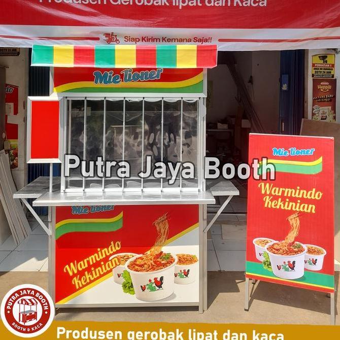 Terlaris Booth Portable | Meja | Gerobak Lipat Warmindo Ukuran P. 120 L.80 T.80