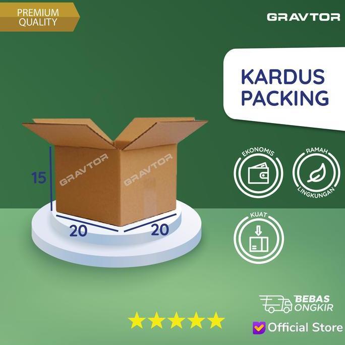 Kardus 20x20x15 - Box Dus Kardus Packing Besar Kecil Makanan Murah