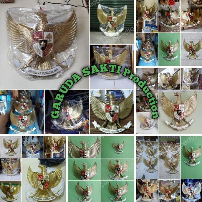 Lambang garuda pancasila logam kuningan 60 cm
