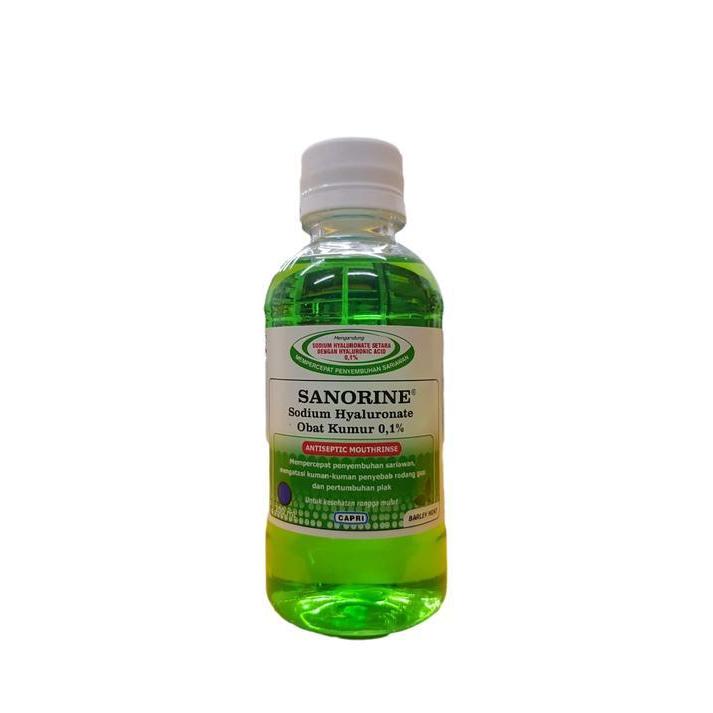 SANORINE HIJAU OBAT KUMUR MEMPERCEPAT PENYEMBUHAN SARIAWAN 200ML