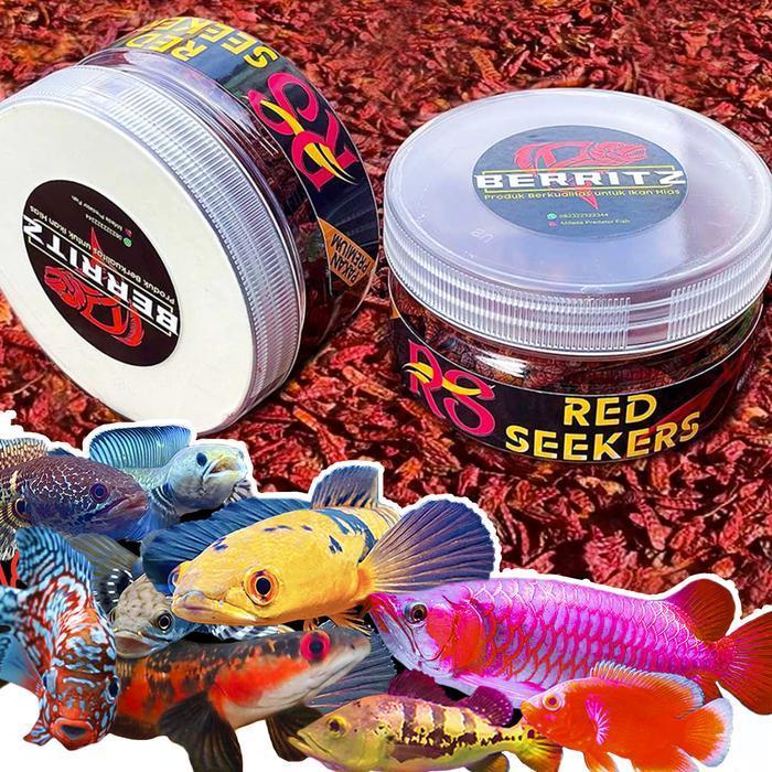 Maggot Red Seekers Premium by Berritz pakan ikan channa maru,auranti,stewarti,andrao,pulcra dll