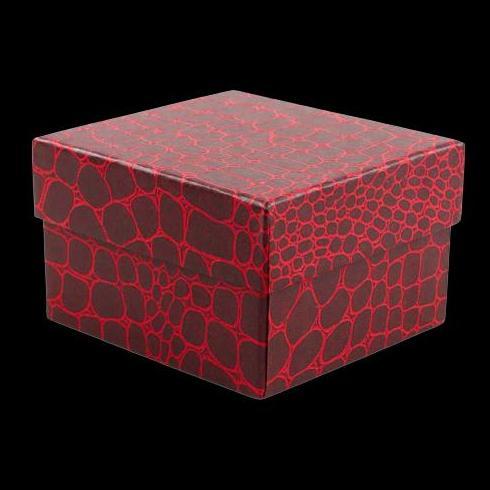 Kotak Jam Tangan satuan untuk kado motif kulit warna merah maroon