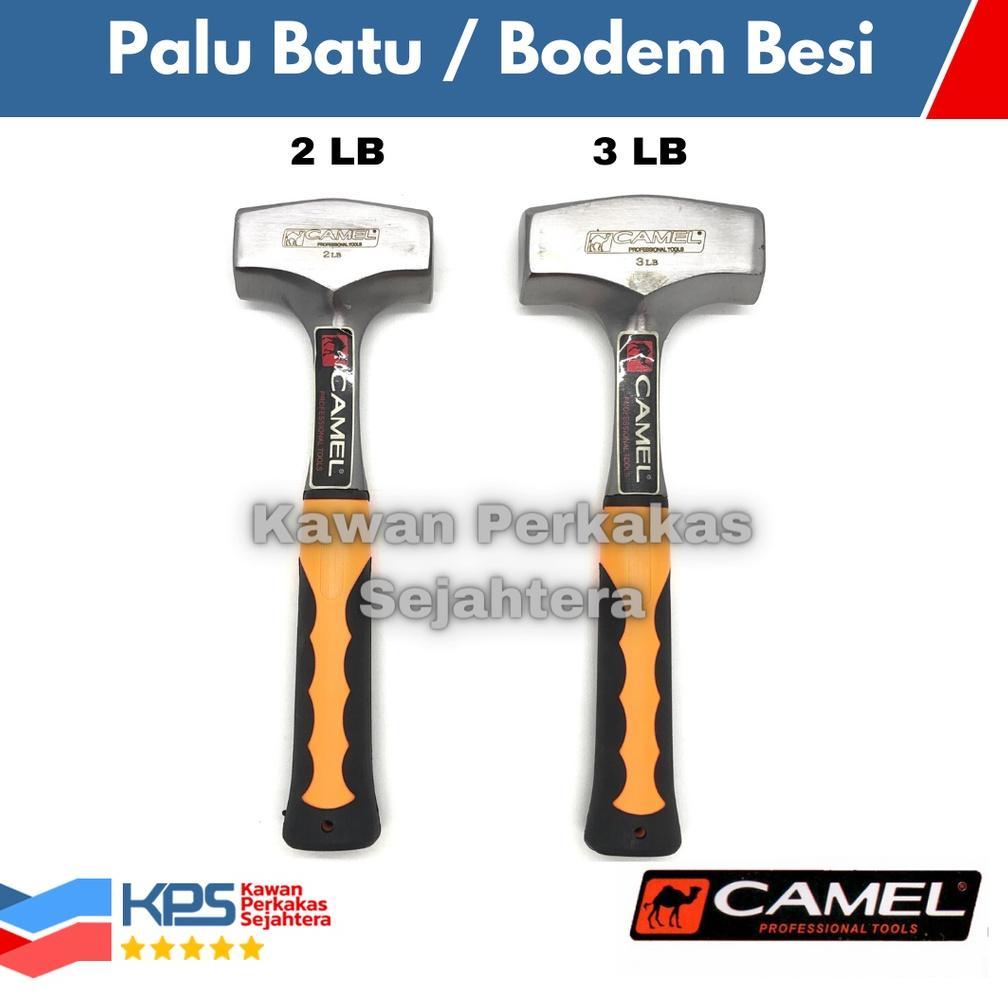 CAMEL Palu Batu Besi 2 LB (1 kg) - 3 LB (1.5 kg) | Palu Besi Bodem Gagang Fiber 2LB 3LB