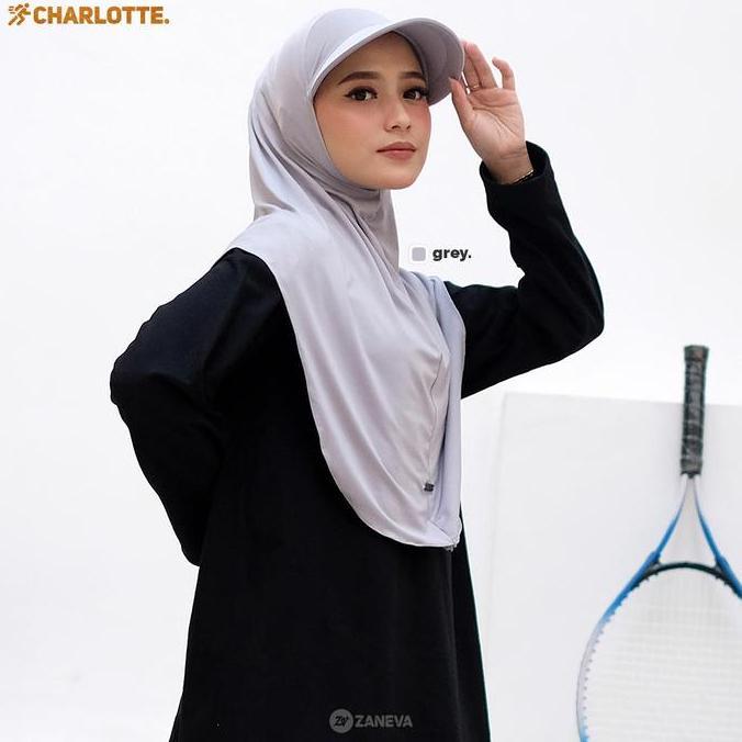 Zaneva - Charlotte Hijab Instan topi sport by Zaneva || Hijab Olahraga Terbaru Kekinian Muslim Sport