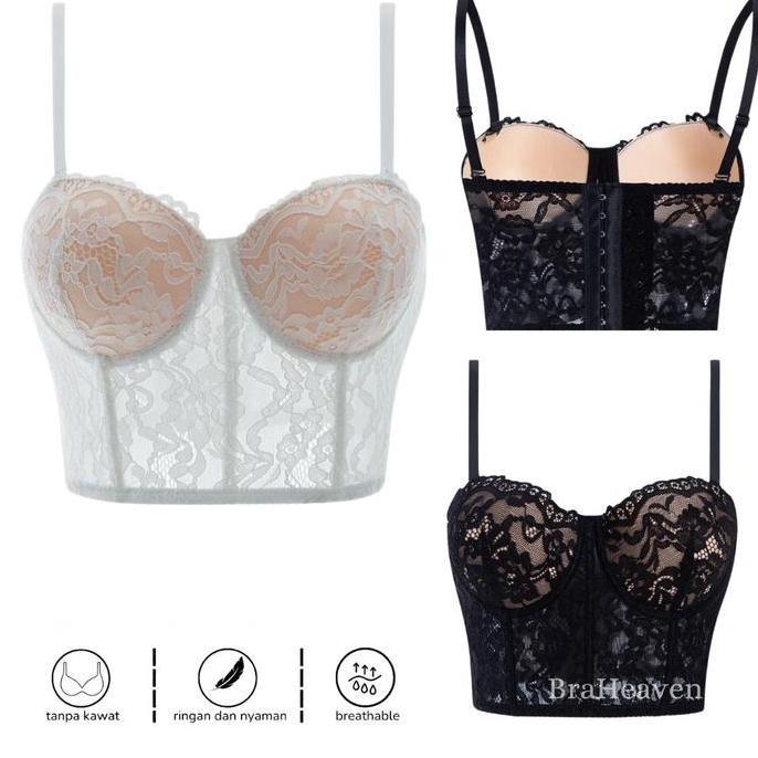 Bustier Top Sexy Lingerie Bustier Set Sexy Corset Bra Wanita