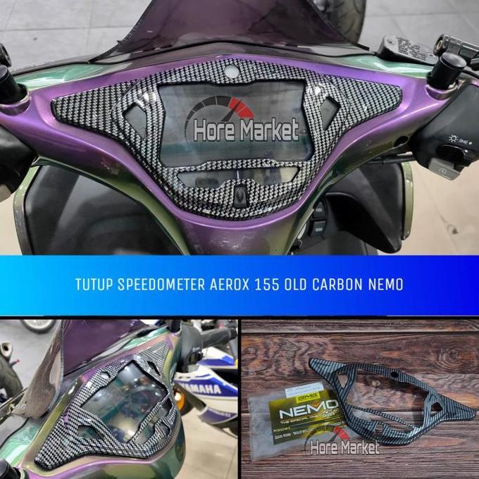 TUTUP COVER SPEEDOMETER AEROX 155 OLD CARBON NEMO 2017 2018 2019 2020 SIAP KIRIM