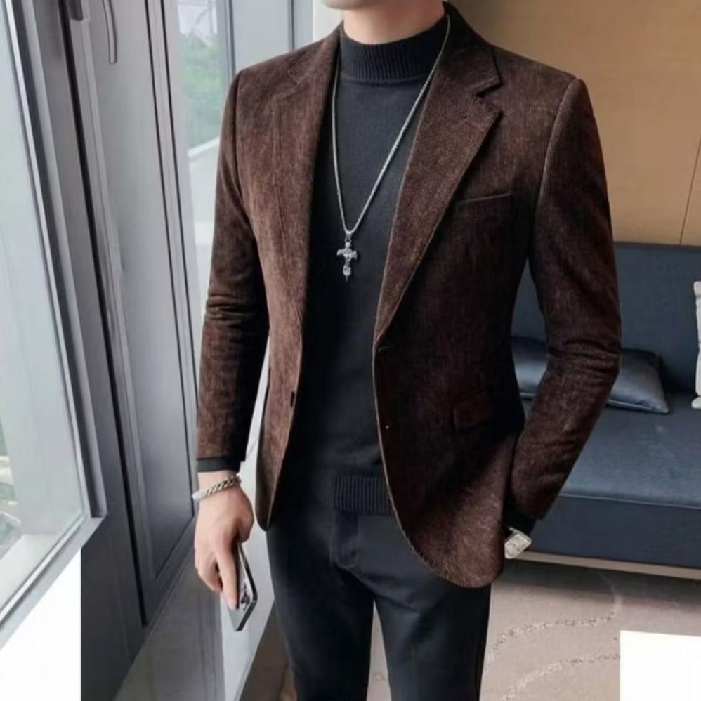 Cuci Gudang Jas Blazer Pria  Corduroy Blazer Corduroy Slim Fit  Jas Corduroy