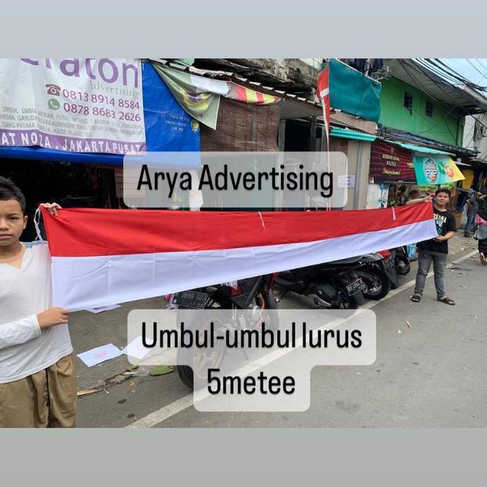 Umbul-umbul merah putih lurus 5 meter