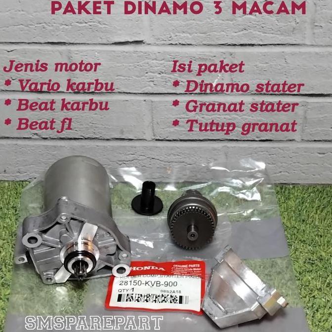 PAKET DINAMO STATER + GRANAT STATER + TUTUP GRANAT HONDA VARIO KARBU BEAT KARBU BEAT F1 STATER KASAR