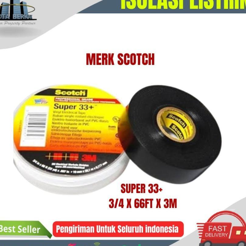 Isolasi Listrik Scotch Super / Electrical Tape Scotch Super 33+