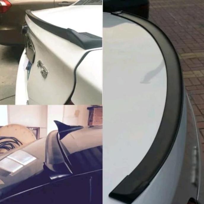 Mini Ducktail Spoiler Mobil Sedan Lipas Bagasi Belakang Hitam Polos