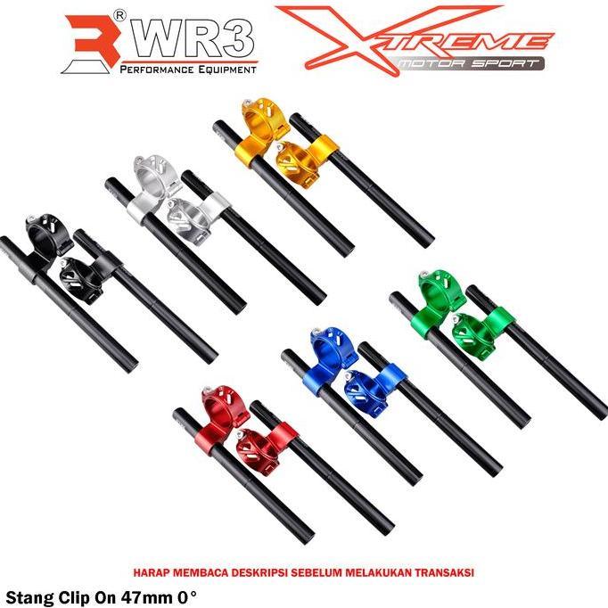 * STANG JEPIT / CLIP ON UNDERYOKE WR3 47MM 0 R15 V3 V2 R15V3 R15V2 / R25 NEW 2018 //