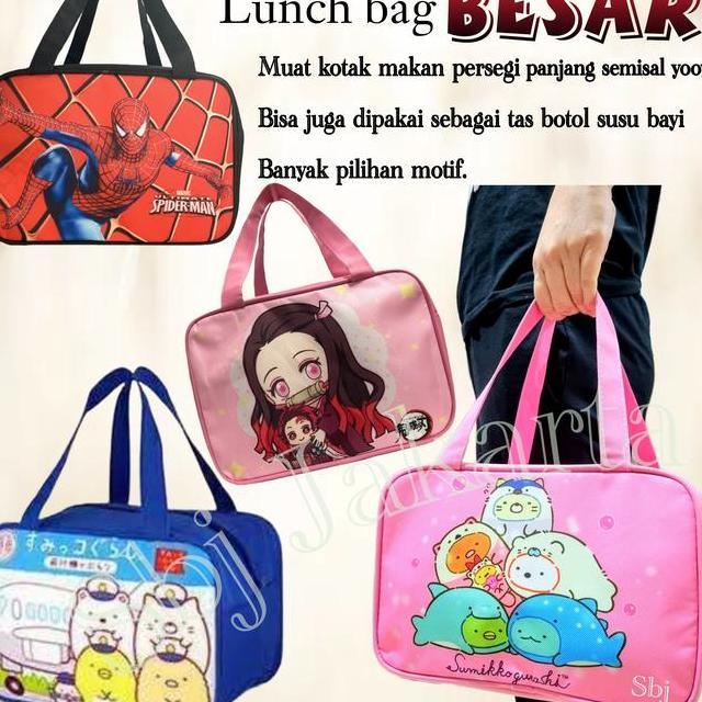 Lunch Bag Tas Bekal Insulated Lunch Bag Sumiko Sanrio Ukuran Besar Top