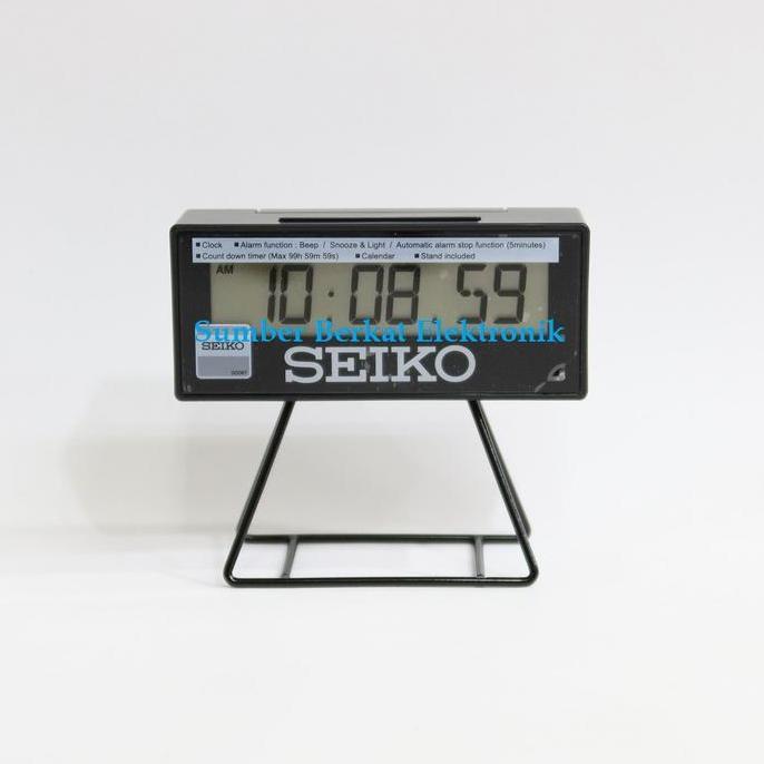 Promo Jam Digital Seiko / Digital Meja Seiko- Qhl072 (Hitam)