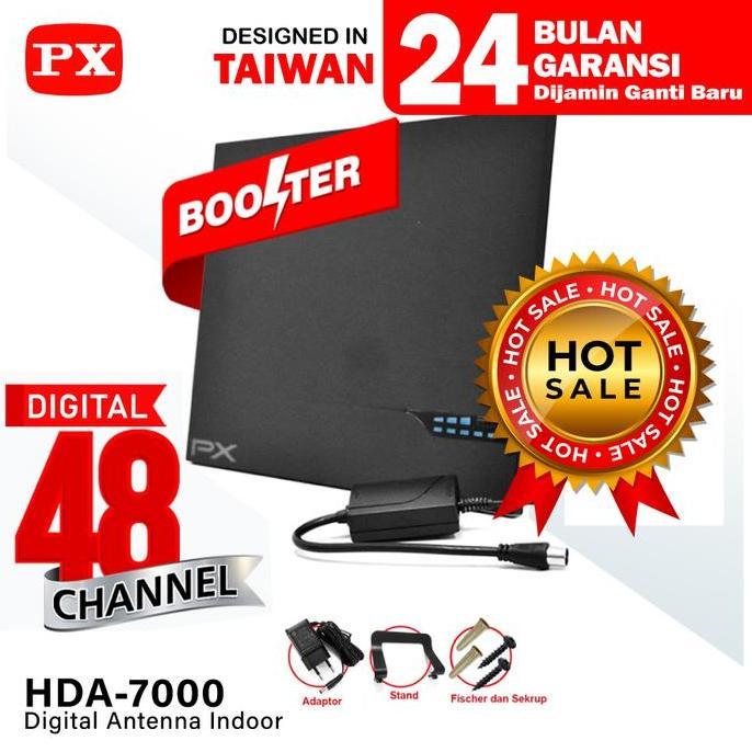 warhan_pik - antena tv digital dvbt2 indoor booster antenna analog led indikator 4k px hda-7000