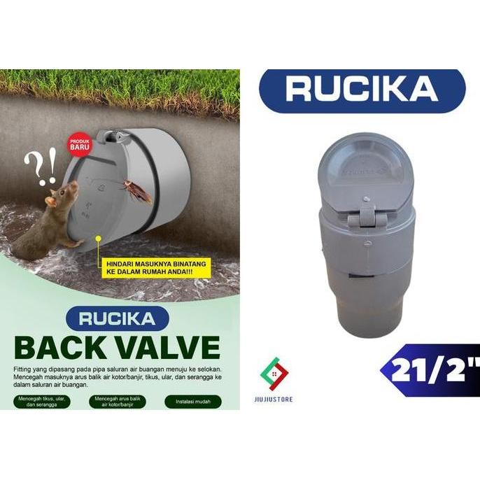 Gonew- Fluszo- Back Flow Valve / Tutup Antitikus Rucika ,5 Back Flow / Rucika
