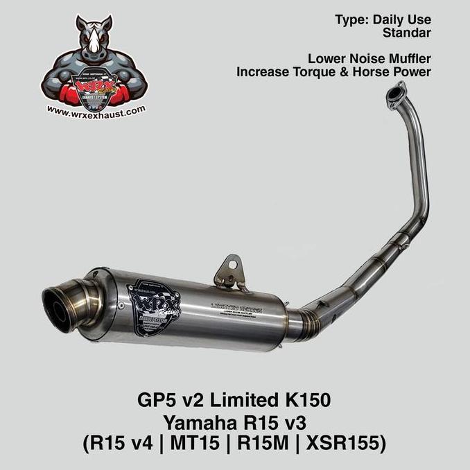 Knalpot WRX GP5 v2 Limited K150 R15 v3